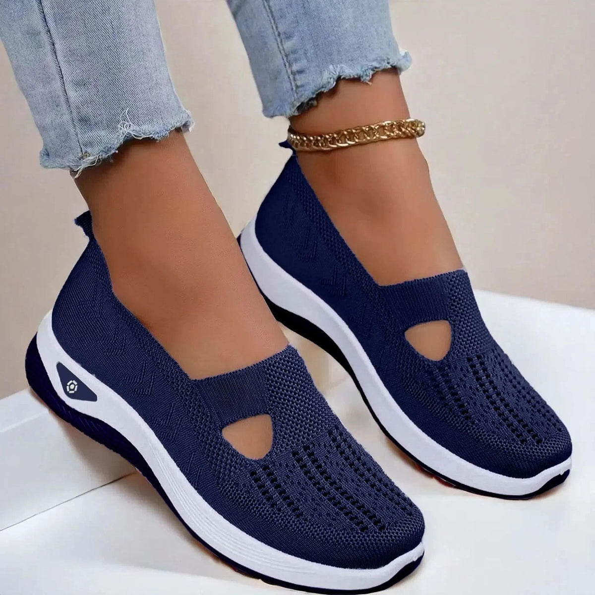 Naisten ortopediset kengät hengittävä liukumaton slip-on muistivaahto