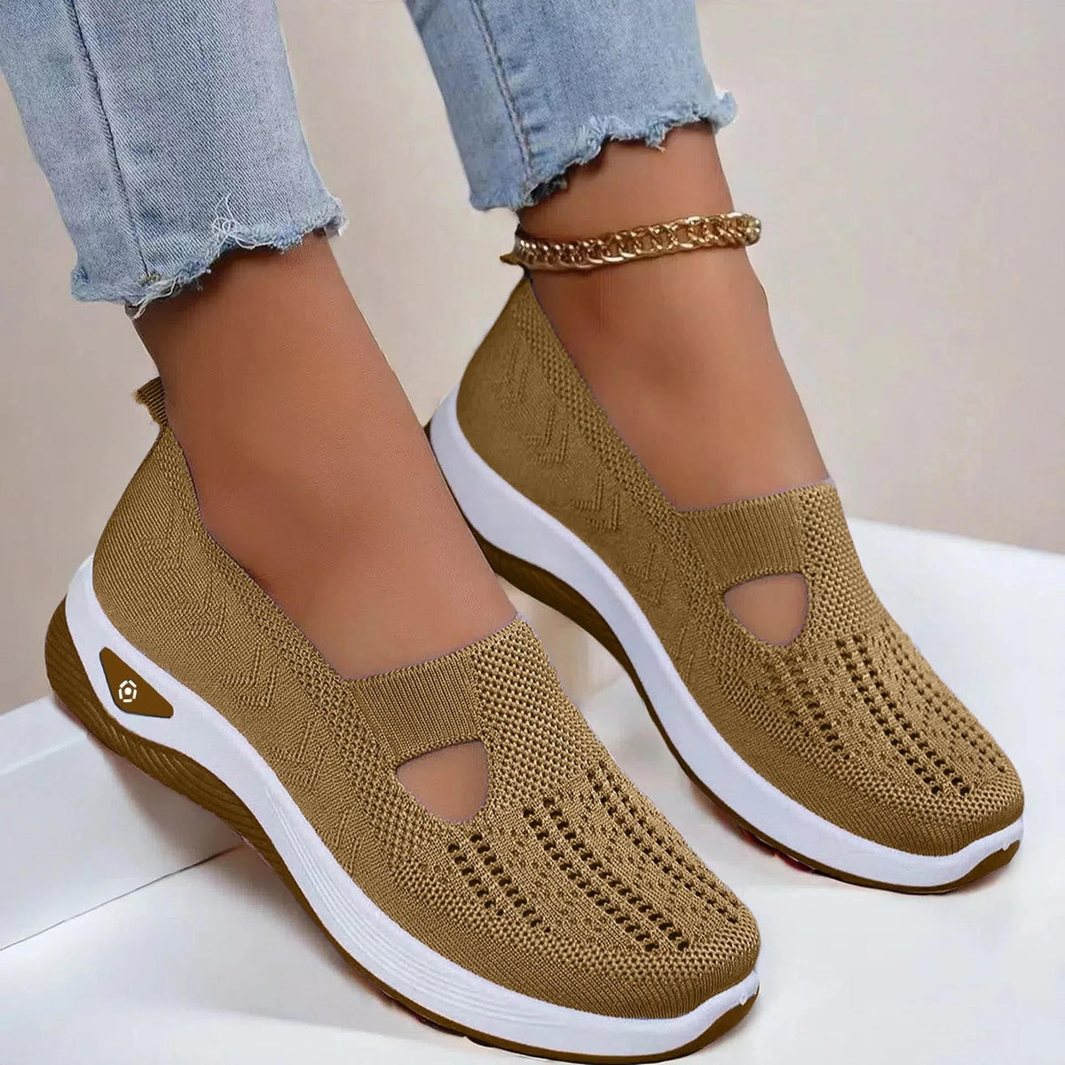 Naisten ortopediset kengät hengittävä liukumaton slip-on muistivaahto