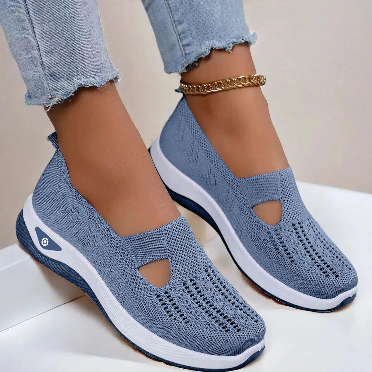 Naisten ortopediset kengät hengittävä liukumaton slip-on muistivaahto
