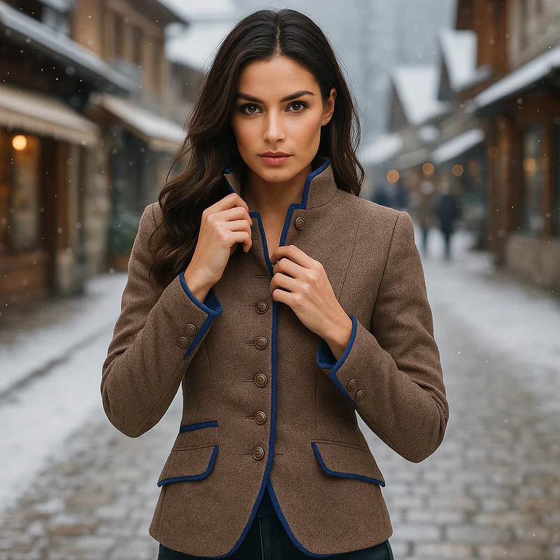 Amiya - Elegante damesjas - Effen ontwerp - Stijlvol en comfortabel