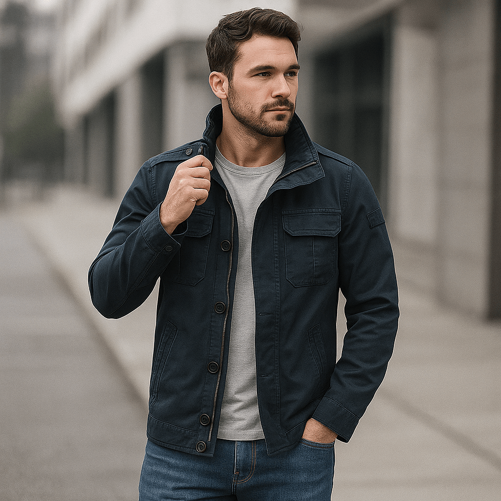 Jethro - Retro farkkutakki - Useita taskuja - Kestävä muotoilu - EmiyoSuomi - Takit - Miehet