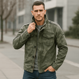 Jethro - Retro farkkutakki - Useita taskuja - Kestävä muotoilu - EmiyoSuomi - Takit - Miehet