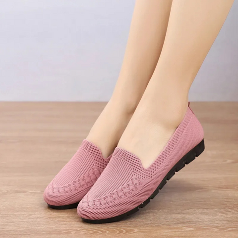 Naisten neule loaferit slip-on hengittävä kevytpohja