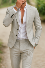 Miesten Slim Fit Puku 2 Osaa Blazer Housut