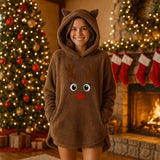 Joulupukki Huppari - Kissankorvilla - Uniikki Design - EmiyoSuomi - Joulupuserot