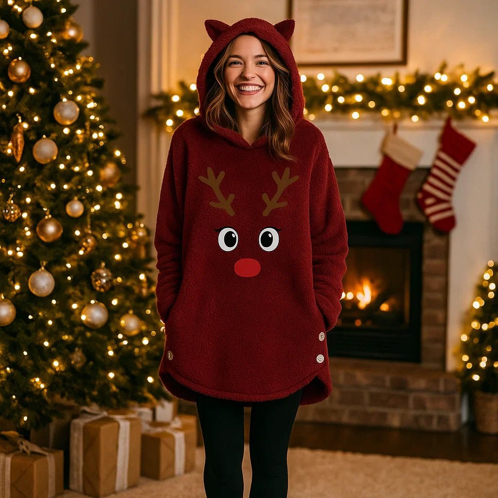 Joulupukki Huppari - Kissankorvilla - Uniikki Design - EmiyoSuomi - Joulupuserot