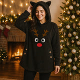 Joulupukki Huppari - Kissankorvilla - Uniikki Design - EmiyoSuomi - Joulupuserot