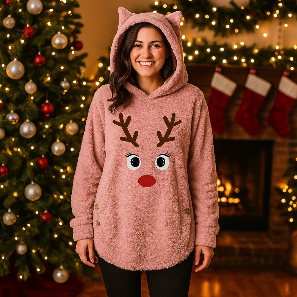 Joulupukki Huppari - Kissankorvilla - Uniikki Design - EmiyoSuomi - Joulupuserot