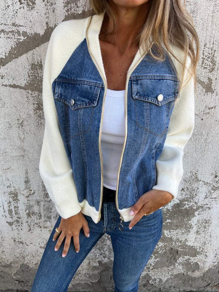 Hilda - Moderni Takki Denim-kankaasta-talvitakit-EmiyoSuomi