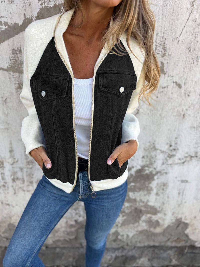 Hilda - Moderni Takki Denim-kankaasta-talvitakit-EmiyoSuomi