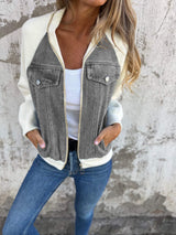 Hilda - Moderni Takki Denim-kankaasta-talvitakit-EmiyoSuomi