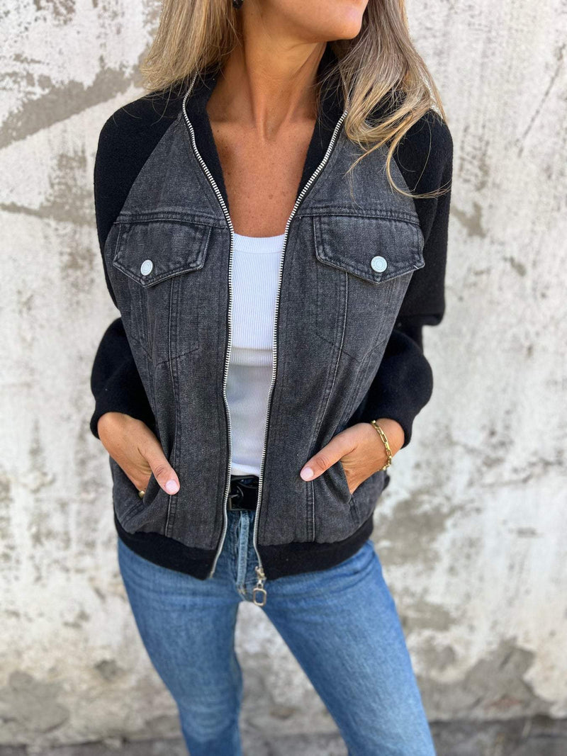 Hilda - Moderni Takki Denim-kankaasta-talvitakit-EmiyoSuomi