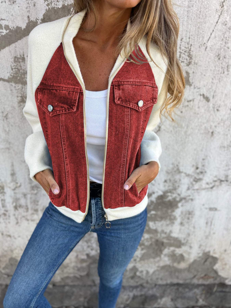Hilda - Moderni Takki Denim-kankaasta-talvitakit-EmiyoSuomi
