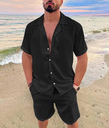 Julian Lyhythihainen paita - Shortsit Set Miehille Kesämuoti - EmiyoSuomi - Miesten T - paidat