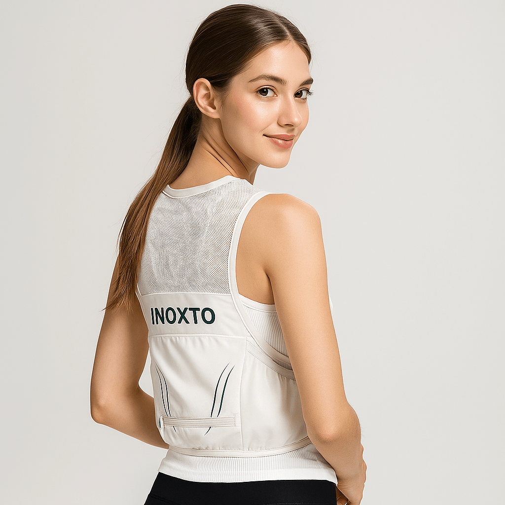 Juoksuliivi - 2 pehmeää pulloa 450 ml - Ihanteellinen polkujuoksuun - EmiyoSuomi - Naisten liivi