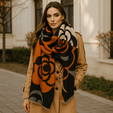 Käännettävä Painettu Huivi – Tyylikäs Kukallinen Muotoilu - EmiyoSuomi - Huivit