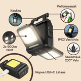 Kannettava retkeilyvalaisin LED - 2025 - EmiyoSuomi - Leirintäalue