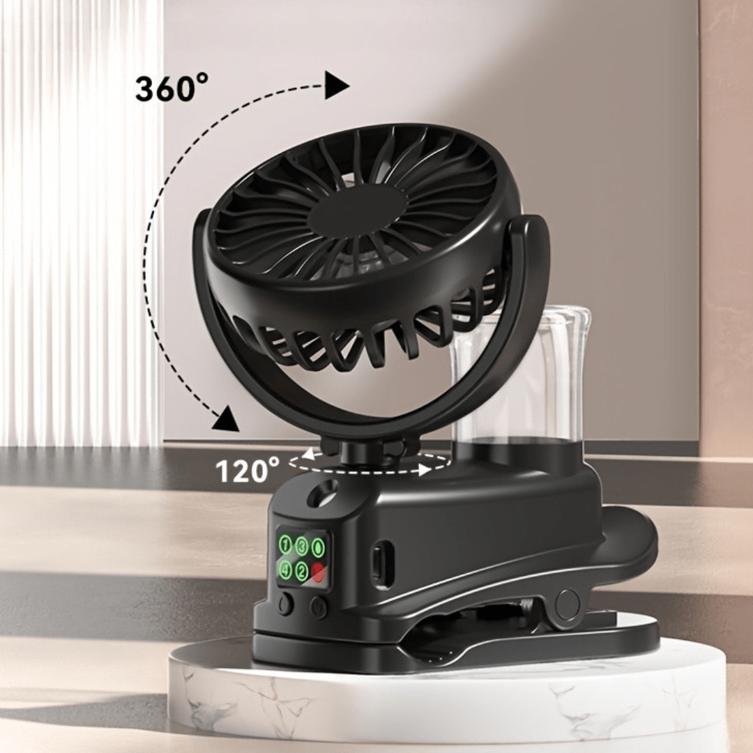 Kannettava USB - pöytätuuletin ja kostutin, ladattava - EmiyoSuomi - jäähdytys