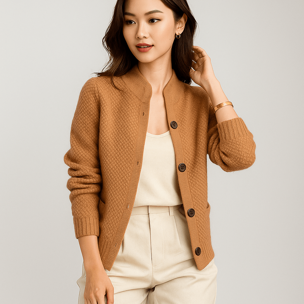 Kashmir - neule - Pehmeä Mukavuus - Tyylikäs Napitus - EmiyoSuomi - Neuleet