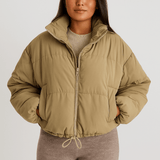 Katri Doudoune - Korkea Kaulus - Vetoketju - Lämmin & Tyylikäs - EmiyoSuomi - Bomberjacket - Nainen