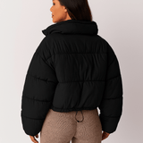 Katri Doudoune - Korkea Kaulus - Vetoketju - Lämmin & Tyylikäs - EmiyoSuomi - Bomberjacket - Nainen