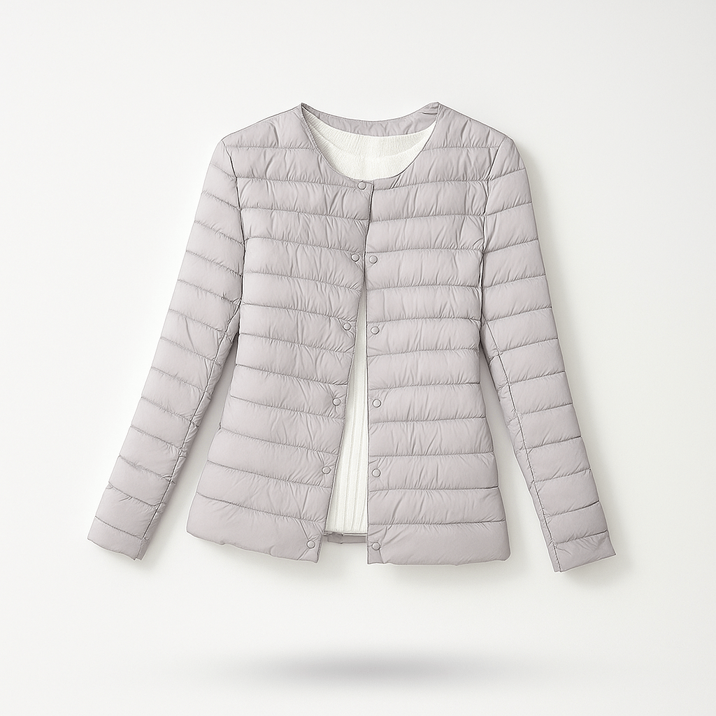 Kevyt Vuorattu Untuvapuku - Talvilämpö - Mukavuus - Tyyli - EmiyoSuomi - Takki Nainen