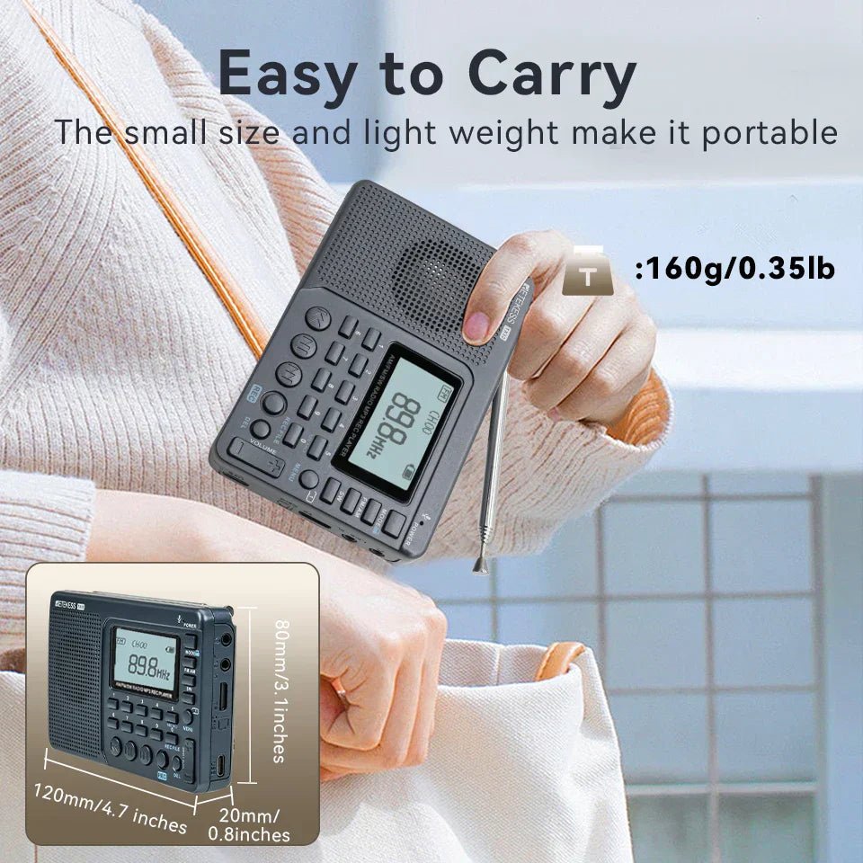 Kompakti Kannettava Radio - EchoWave - EmiyoSuomi - Leirintäalue