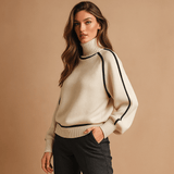 Korkeakauluksinen neule - Mukava ja lämmin - Tyylikäs muotoilu - EmiyoSuomi - Neulepusero Nainen