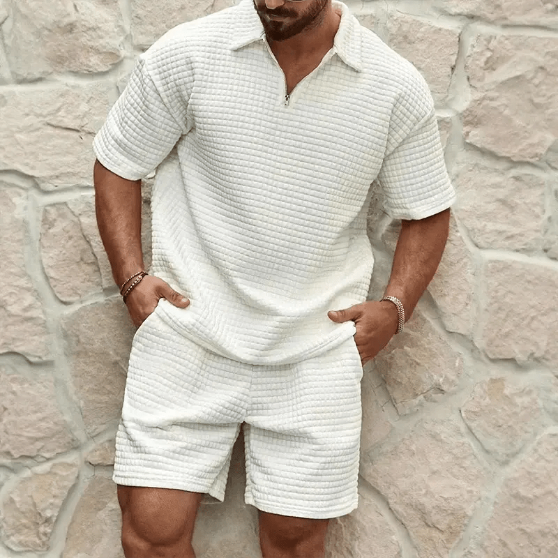 Leopold Polo - Shorts Set Miesten Muoti - EmiyoSuomi - Miesten T - paidat