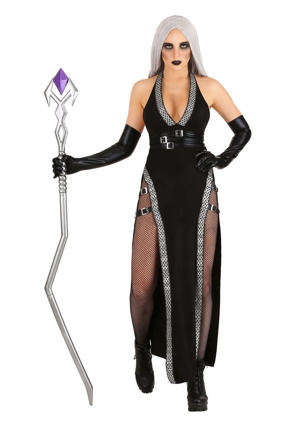 Lorenza Kostuumi Hihat - Goottinen Noita - Maxi Mekko Asuste - EmiyoSuomi - Halloween