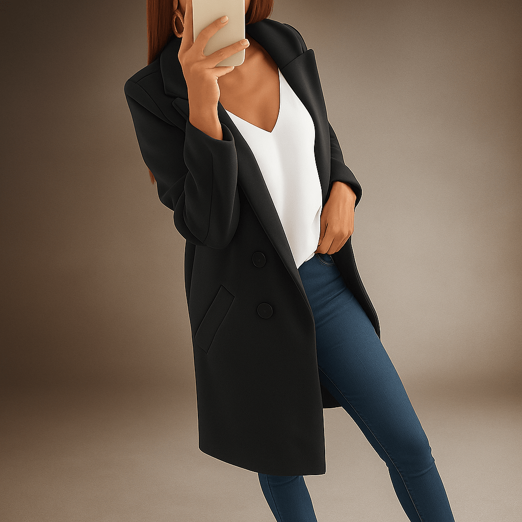 Louise - Klassinen takki - Ajaton eleganssi - Mukavuus ja laatu - EmiyoSuomi - Takki Nainen