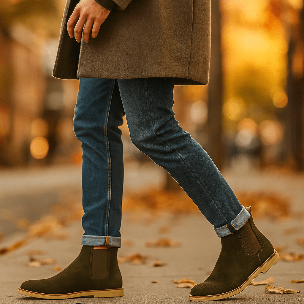 Luxe – Nahkainen Samettinen Chelsea - saapas - EmiyoSuomi - miesten nilkkurit