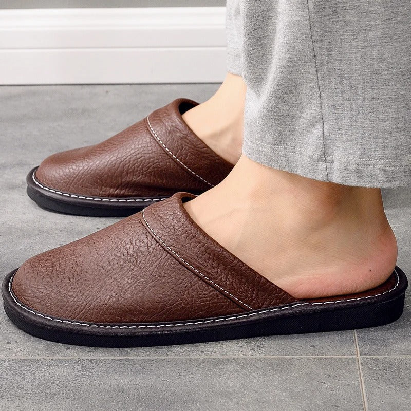 Naisten tossut slip-on kotikäyttöön vegaaninahka pehmeä pohja