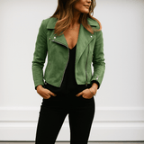 Marielle – Lyhyt Nahkatakki - Tyylikäs Mukavuus - Kevyt ja Monikäyttöinen - EmiyoSuomi - Takki Nainen