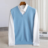 Miesten Merino Villaneule | V-kaula, Kerrostuva Neule