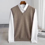 Miesten Merino Villaneule | V-kaula, Kerrostuva Neule