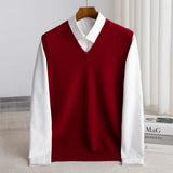 Miesten Merino Villaneule | V-kaula, Kerrostuva Neule