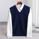 Miesten Merino Villaneule | V-kaula, Kerrostuva Neule