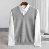 Miesten Merino Villaneule | V-kaula, Kerrostuva Neule