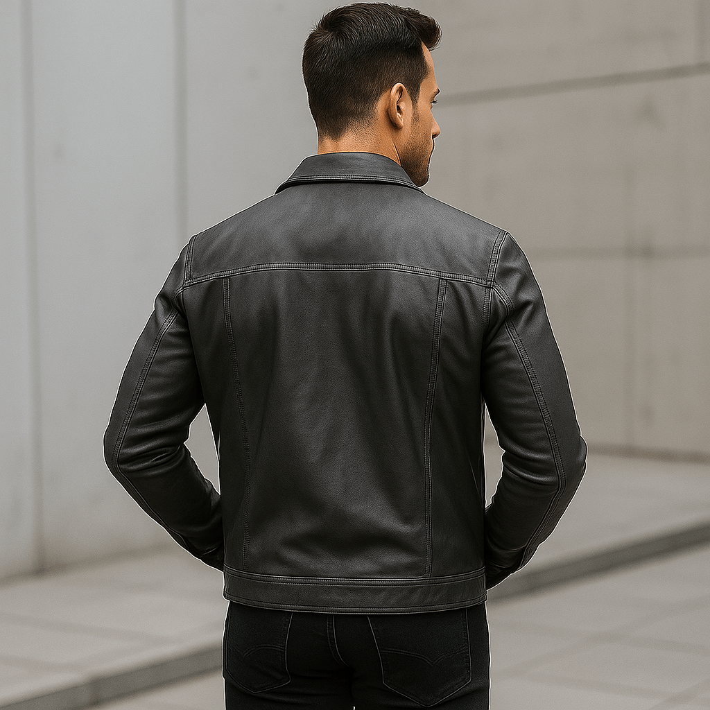 Miesten biker - takki – kestävä – tyylikäs – mukava istuvuus - EmiyoSuomi - Takit - Miehet