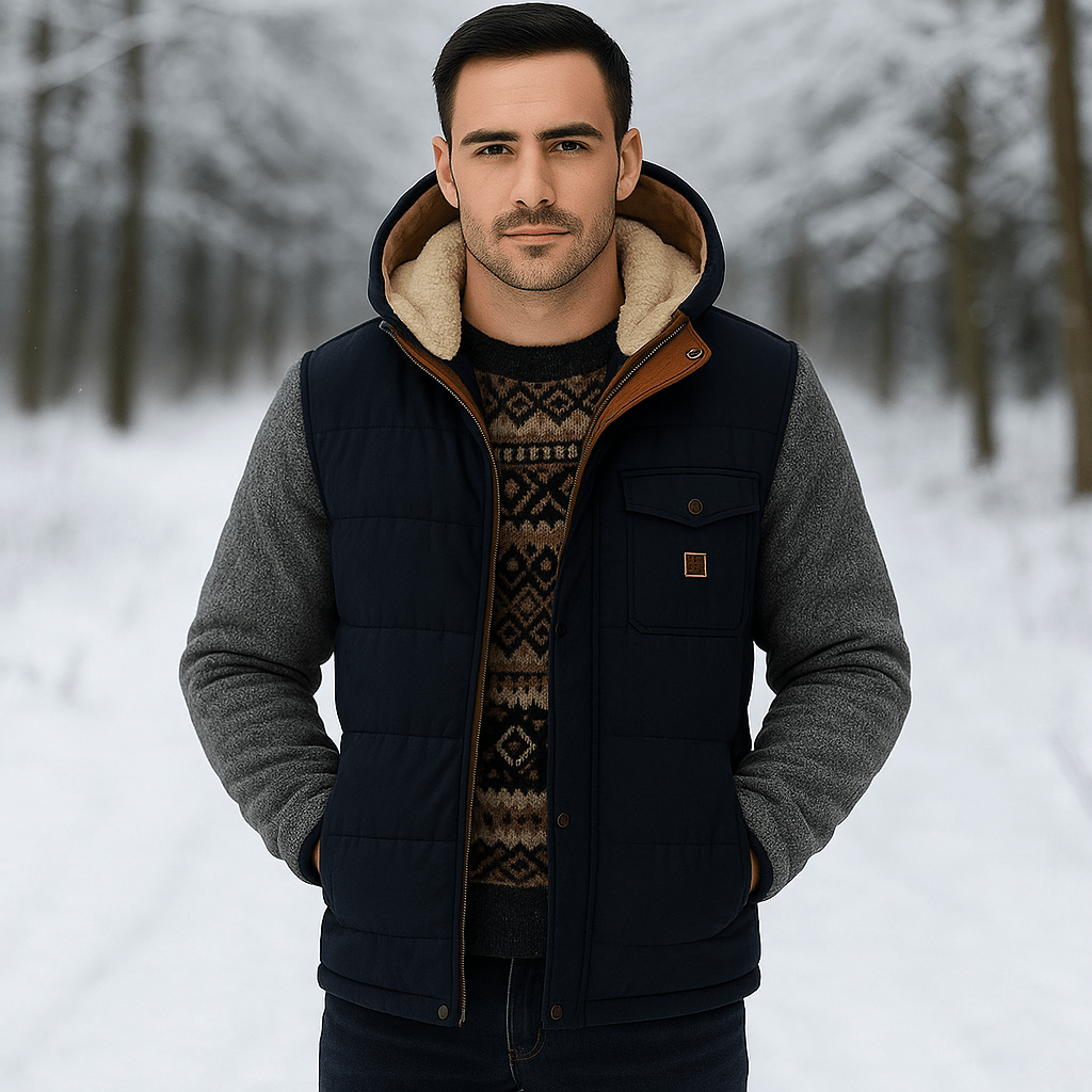 Miesten kylmää kestävä puuvillatakki hupulla - lämmin ja kestävä - EmiyoSuomi - Takit - Miehet