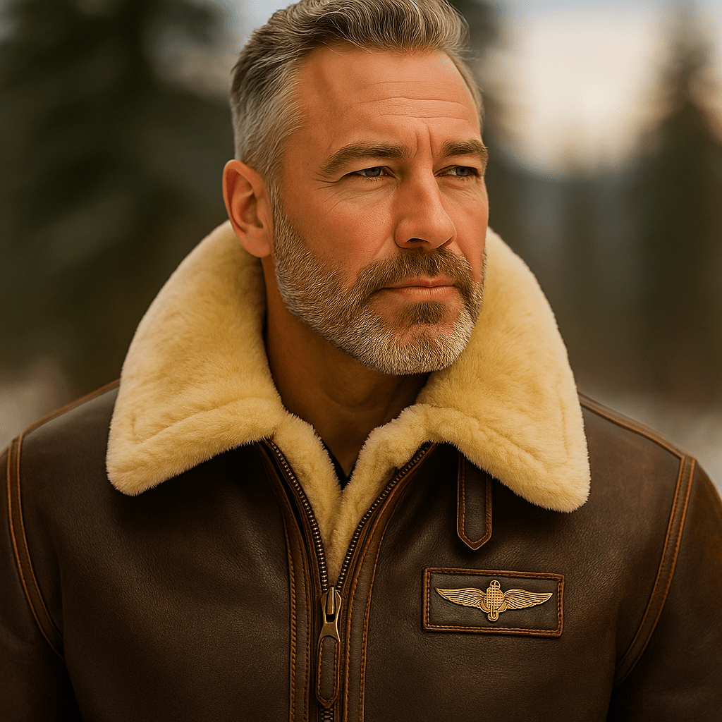 Miesten Lentäjä Keinoturkki Takki - Lämmin - Tyylikäs - Mukava - EmiyoSuomi - Takit - Miehet