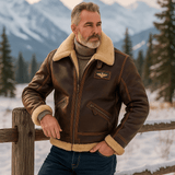 Miesten Lentäjä Keinoturkki Takki - Lämmin - Tyylikäs - Mukava - EmiyoSuomi - Takit - Miehet