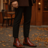 Miesten Nahkaiset Varren Yli Ulkoilukengät - EmiyoSuomi - miesten nilkkurit