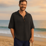 Miesten Neulepaita – Ylisuuri Muoto – Avoin Neule – Lyhyt Hiha - EmiyoSuomi - Villapaita Miehet