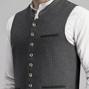 Miesten Perinnevesti - Korkealaatuinen Kangas - Klassinen Tyylikäs Juhlavesti - EmiyoSuomi - Oktoberfest - Miehet