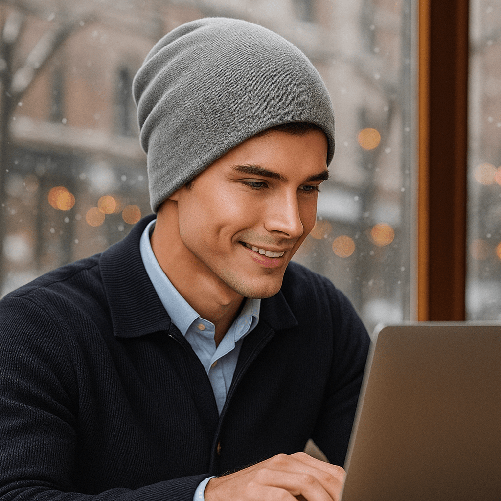 Miesten rento villapipo - EmiyoSuomi - Lämpimät pipot