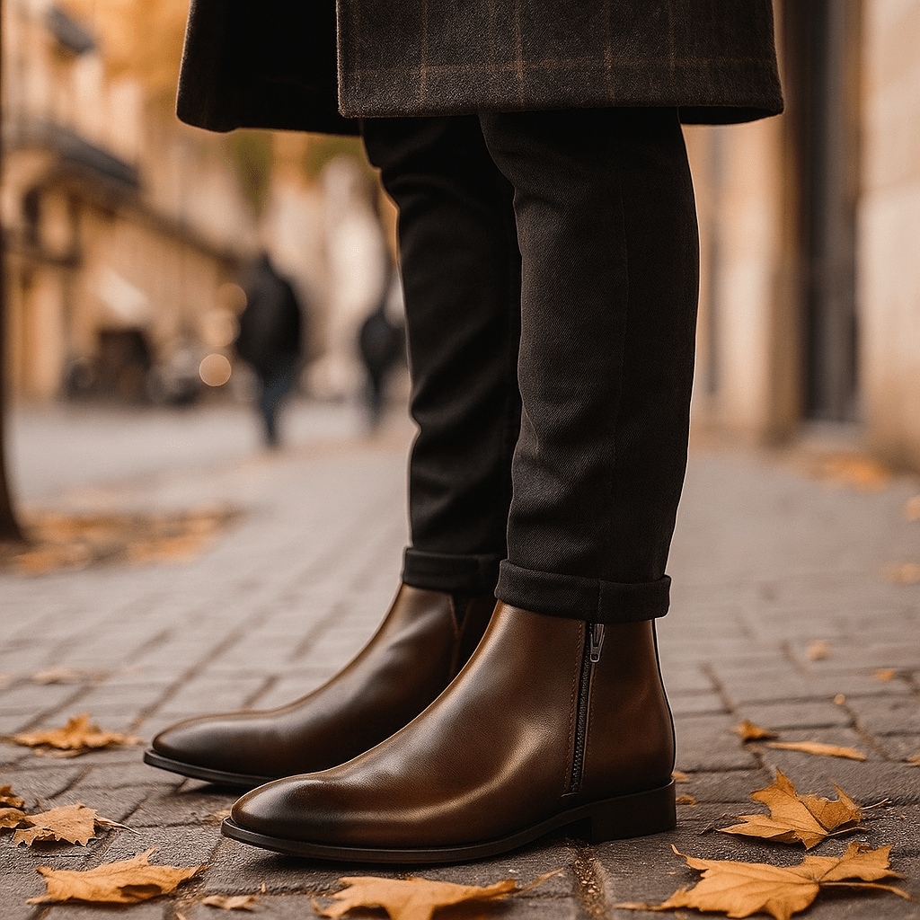 Miesten Retro Kengät Sivuvetoketjulla - EmiyoSuomi - miesten nilkkurit