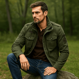 Miesten sotilasstyle takki - pystykaulus - kestävä muotoilu - EmiyoSuomi - Takit - Miehet