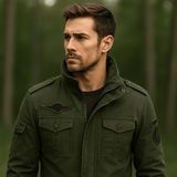 Miesten sotilasstyle takki - pystykaulus - kestävä muotoilu - EmiyoSuomi - Takit - Miehet